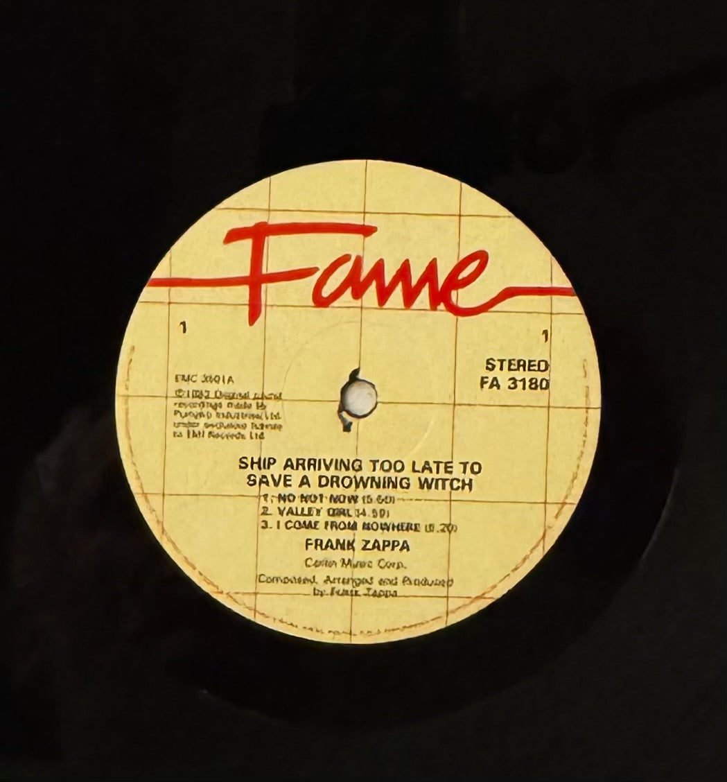 Frank Zappa – Ship Arriving Too Late to Save a Drowning Witch (Vinyl LP, UK Fame 1984) – EX/EX