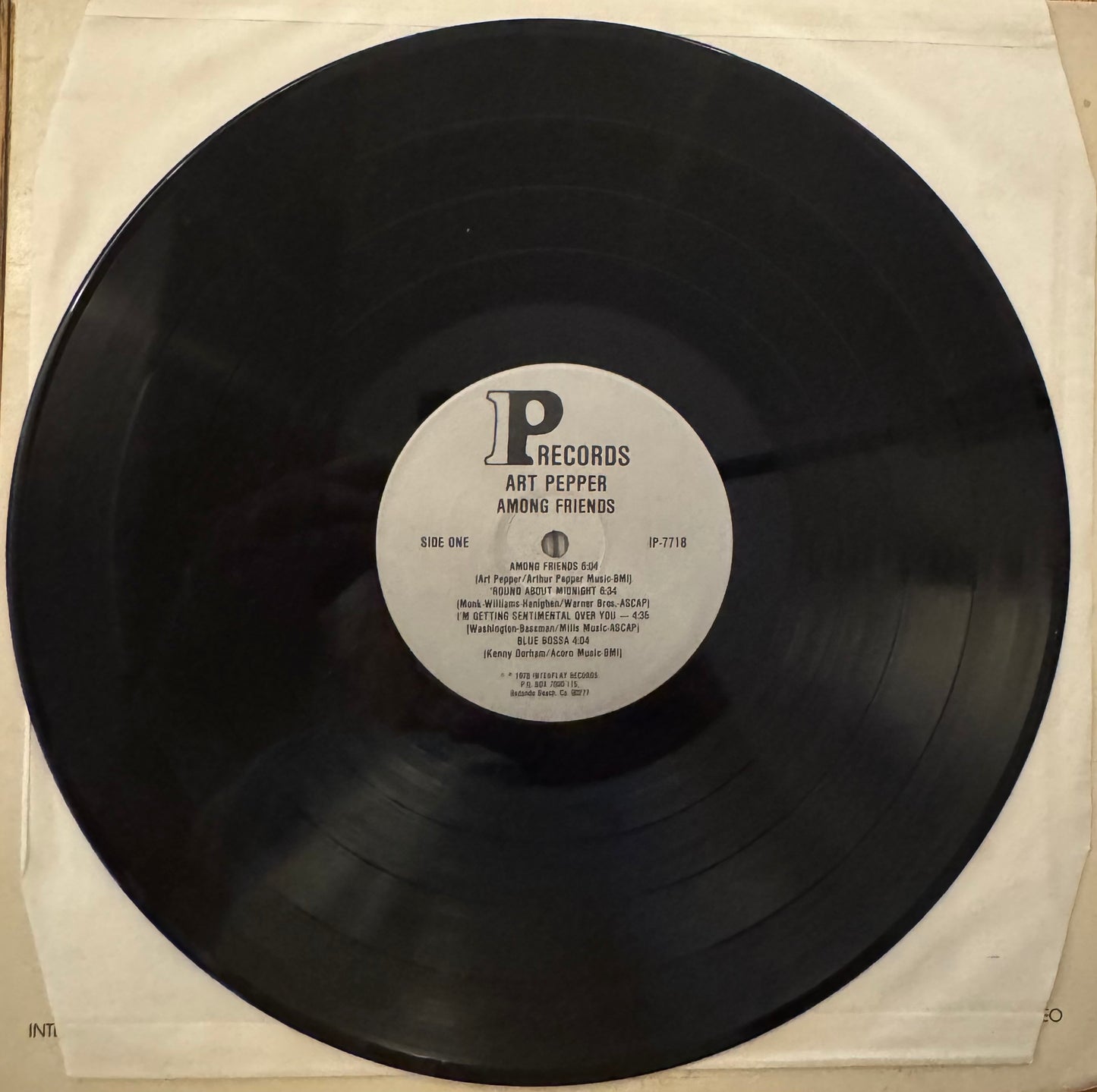 Art Pepper – Among Friends (Vinyl LP, Interplay Records, 1978) – VG/ EX