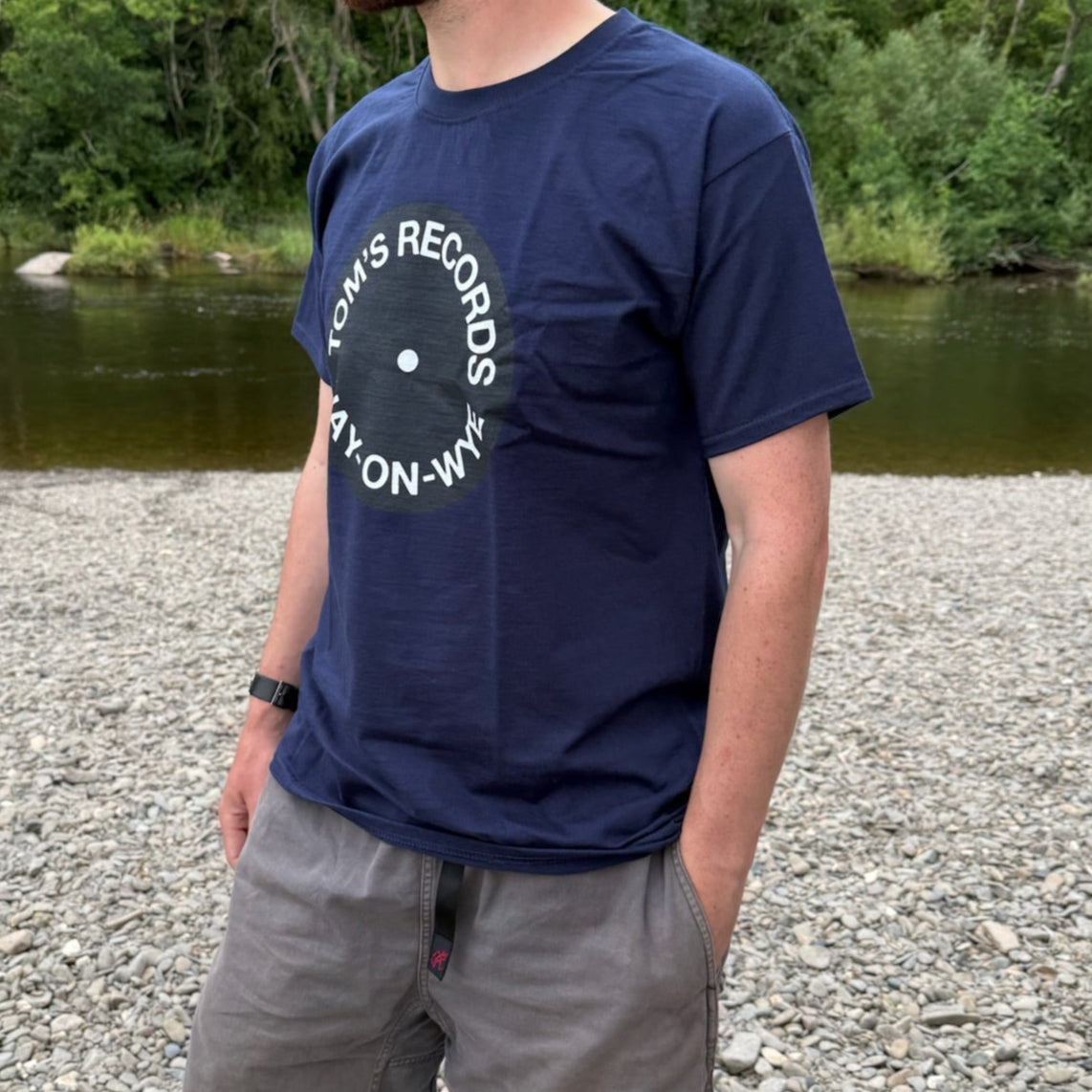 Tom's Records Full Roundel T-shirt - Navy