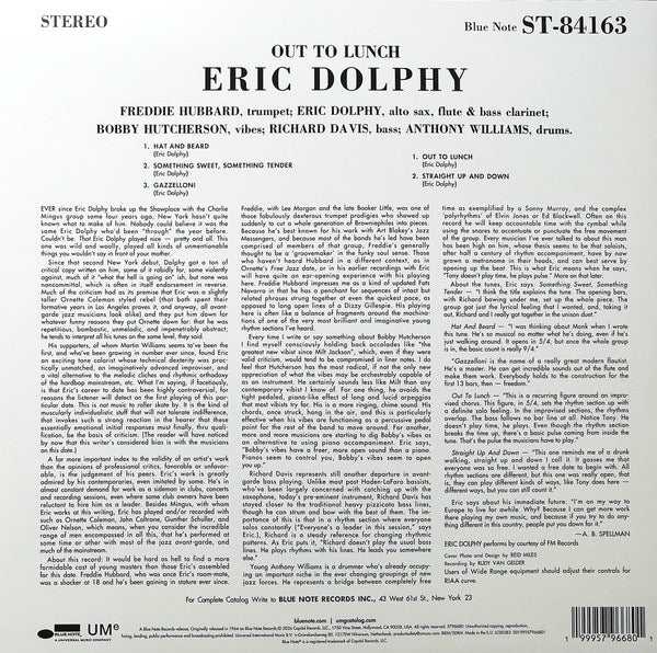 Eric Dolphy – Out to Lunch! (Vinyl LP, Blue Note Records, 2026 Reissue) – Mint / Sealed
