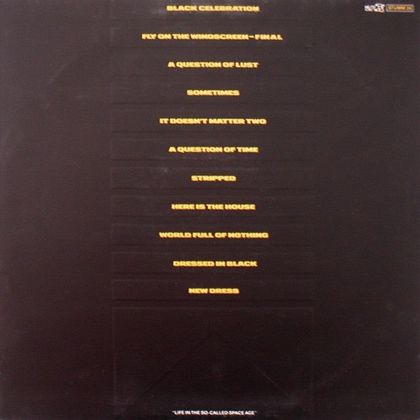 Depeche Mode - Black Celebration (Vinyl LP, embossed, Mute, 1986) - EX / EX