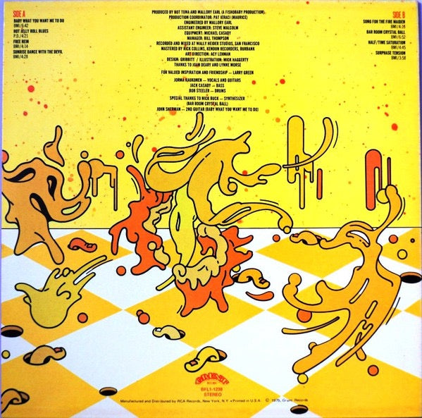 Hot Tuna – Yellow Fever (Vinyl LP, Grunt, 1975) – EX / EX