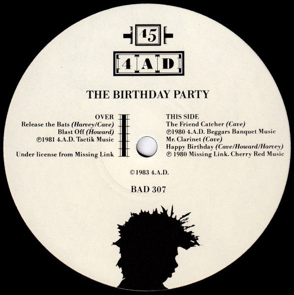 The Birthday Party - The Friend Catcher (Vinyl l12" EP, 4AD, 1983) - EX / EX