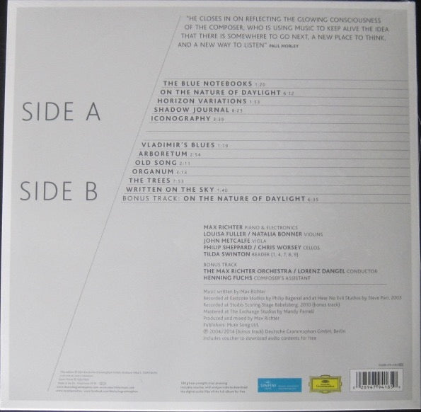 Max Richter _ The Blue Notebooks (Vinyl LP,, Deustche Gramophone, 2015) - NM