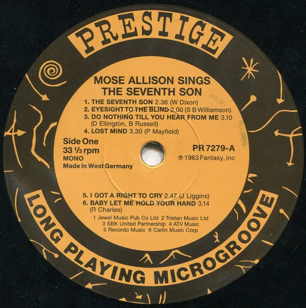 Mose Allison - Sings (Vinyl LP, Prestige OJC, 1987) - EX /EX