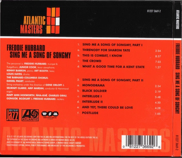 İlhan Mimaroğlu Featuring Freddie Hubbard – Sing Me A Song Of Songmy (CD, Warner Jazz) – Mint / Sealed
