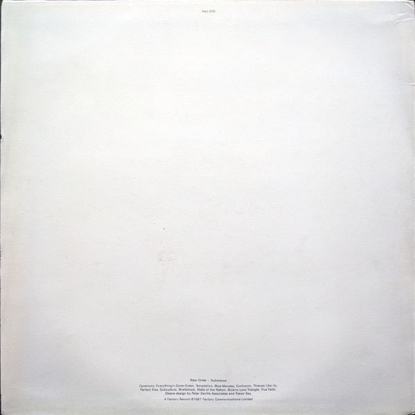 New Order – Substance (2× Vinyl LP, Factory Communications Ltd., 1987) – VG+ / EX