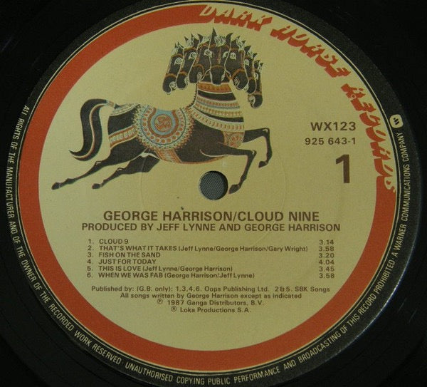 George Harrison - Cloud Nine (Vinyl LP, Dark Horse, 1987) - EX / EX