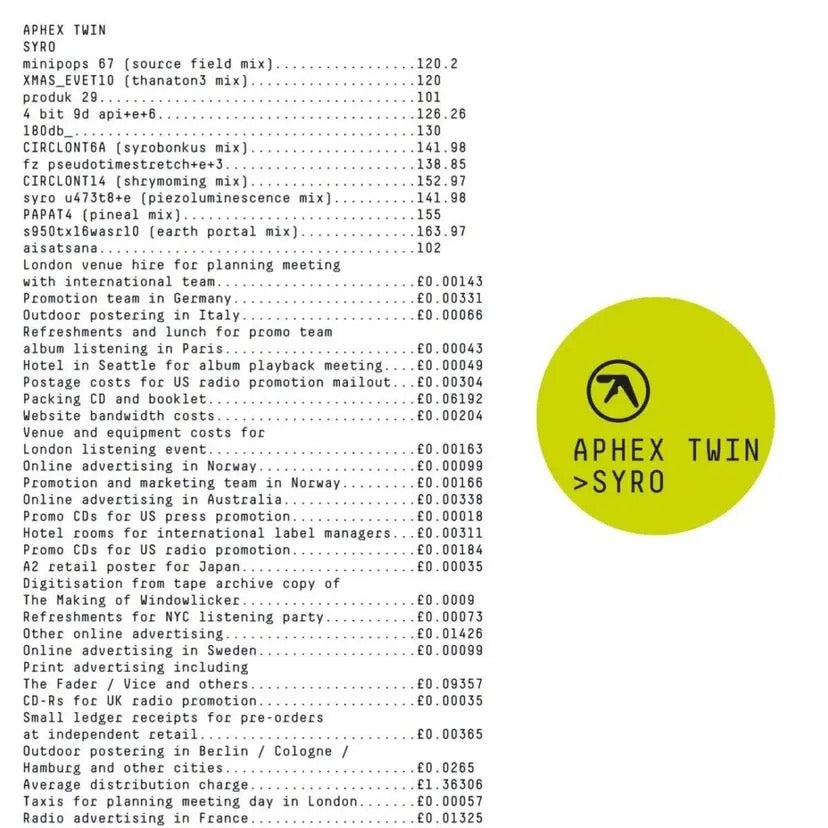 Aphex Twin Syro (Warp 2-LP set, Mint & Sealed)