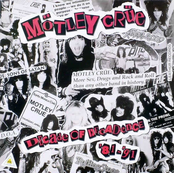 Motley Crue Decade of Decadence 2-LP Elektra 1991 EX/EX