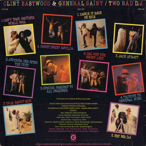 Clint Eastwood & General Saint – Two Bad D.J. (Vinyl LP, Greensleeves, 1981) – EX / EX