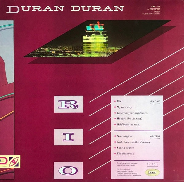 Duran Duran – Rio (Vinyl LP, Tritec Music Ltd., 1982) – EX / EX