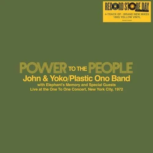 John Lennon & Yoko Ono Power two the People 12" EP RSD yellow vinyl