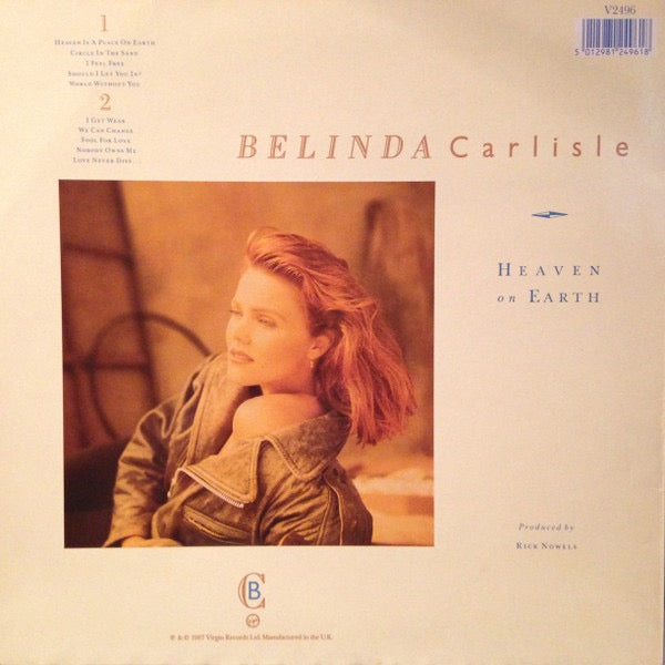 Belinda Carlisle – Heaven on Earth (Vinyl LP, Virgin Records, 1987) – EX / EX