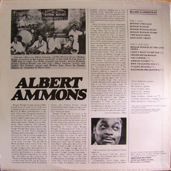 Albert Ammons – The King of Boogie Woogie (Vinyl LP, Blues Classics, 1981) – EX / EX