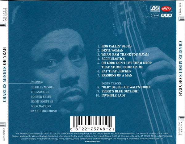 Charles Mingus – Oh Yeah (CD, Atlantic Jazz Masters, Atlantic Recording Corp., 1999 Reissue) – Mint (Unsealed)