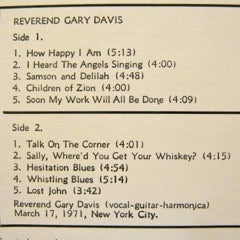 Reverend Gary Davis – New Blues and Gospel (Vinyl LP, Sutro Park, Reissue) - Near Mint