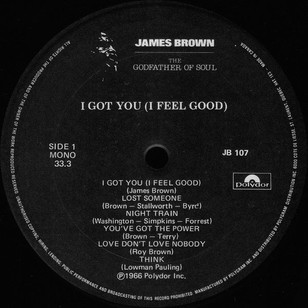 James Brown - I Got You, (I Feel Good) (Vinyl LP, Polydor, 1986) - EX / EX