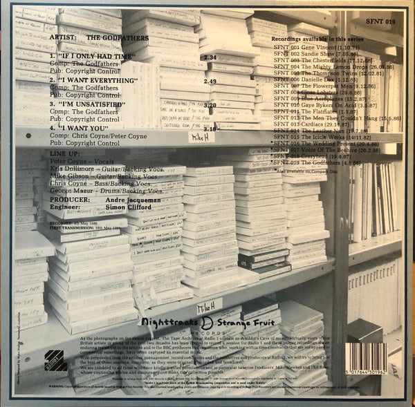 The Godfathers - Radio 1 Sessions (Vinyl LP, Strange Fruit, 1988) - EX / EX