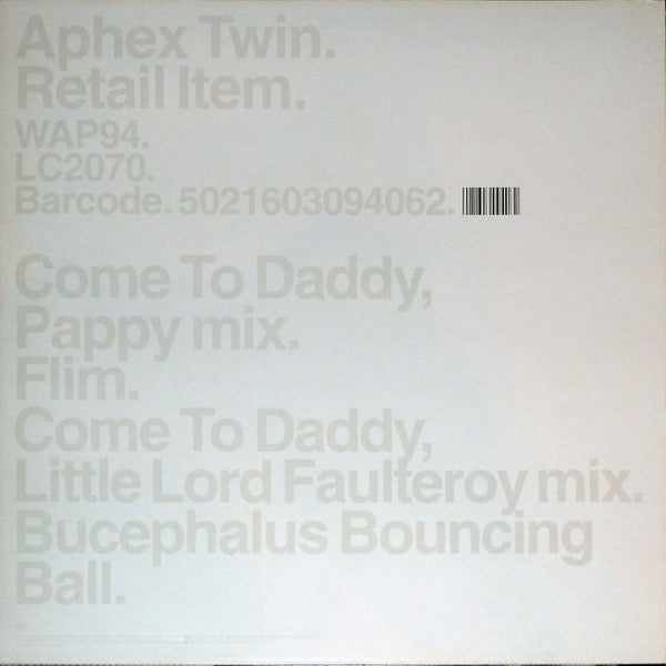 Aphex Twin – Come to Daddy (Vinyl LP, Warp, 1997) – Mint / Sealed