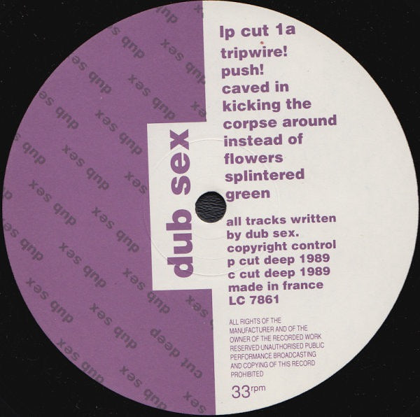 Dub Sex - Splintered (Vinyl LP, Cut Deep, 1989) - EX / EX