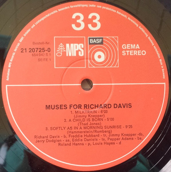Muses for Richard Davis LP MPS Near Mint