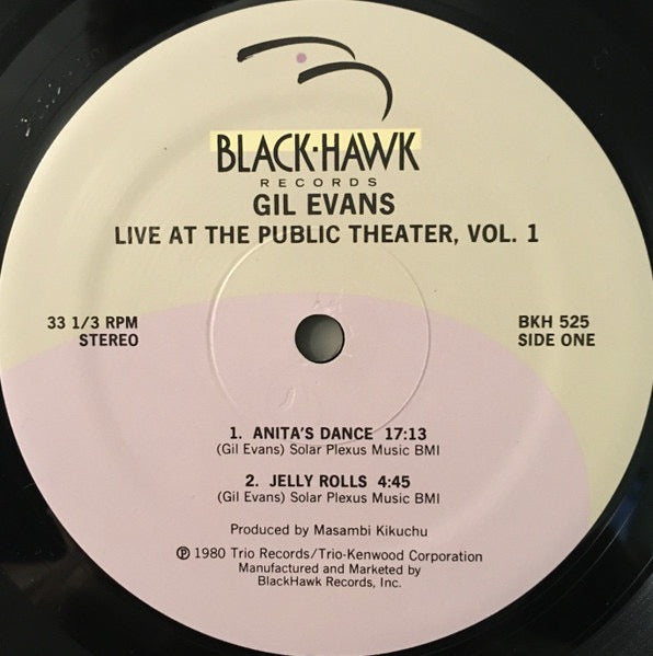 Gil Evans – Live at the Public Theater Vol. 1 (Vinyl LP, Trio Records, 1980) – EX/NM