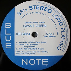 Grant Green Grant's First Stand LP Blue Note mint vinyl