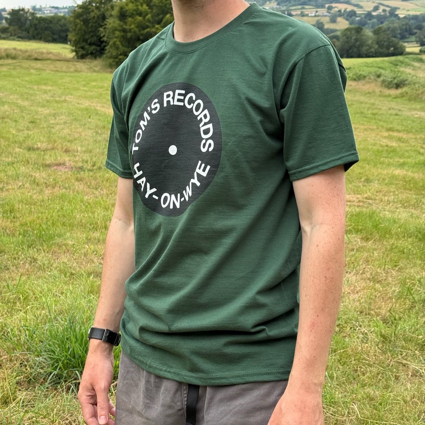 Tom's Records Full Roundel T-shirt - Green