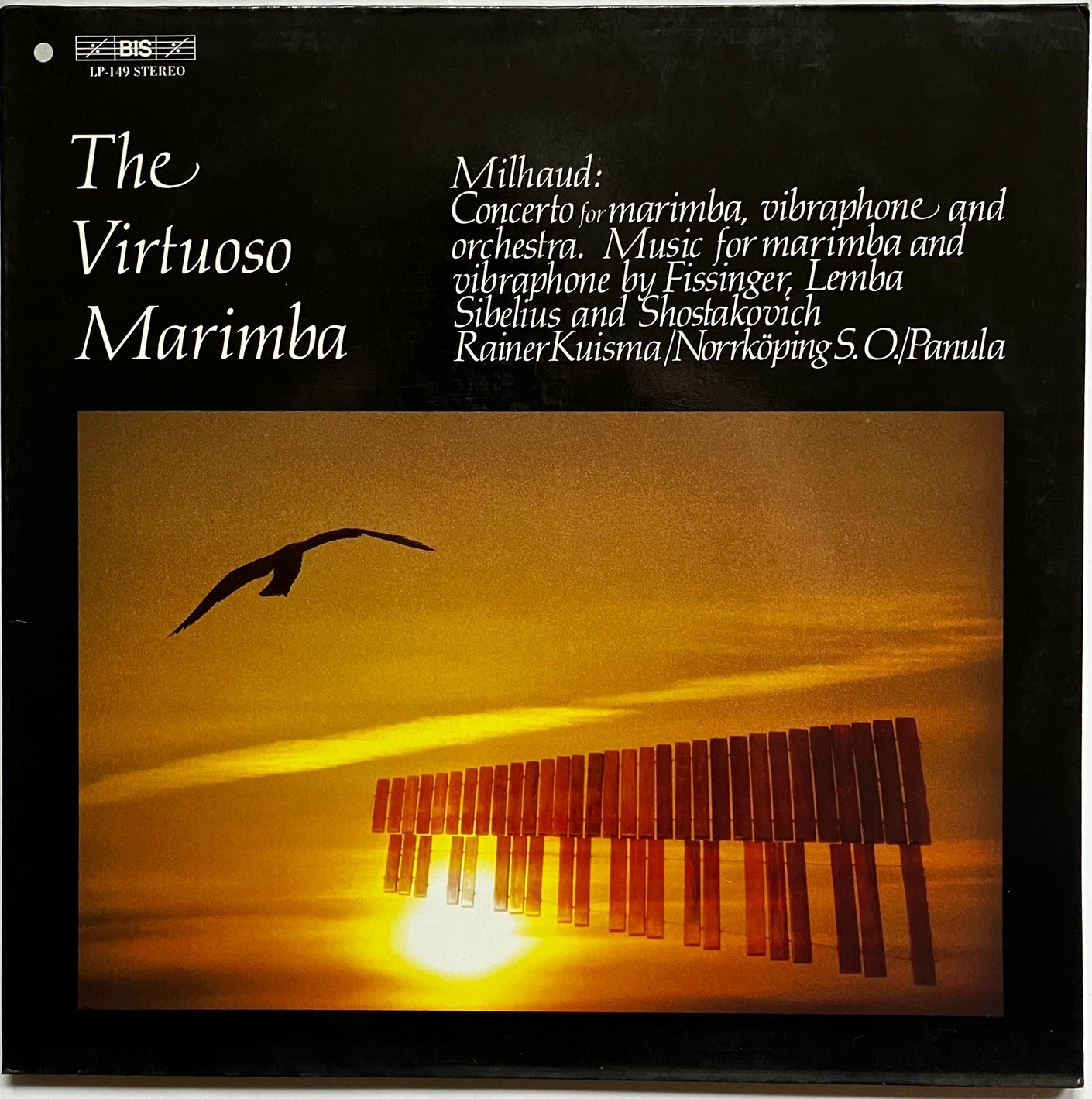 The Virtuoso Marimba Milhaud, Sibelius LP Bis EX/EX