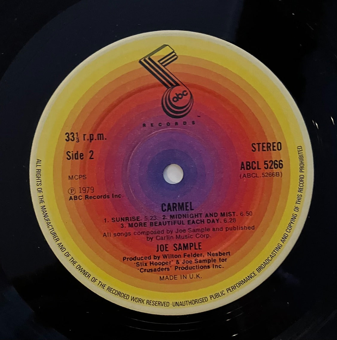 Joe Sample Carmel  LP ABC EX/EX