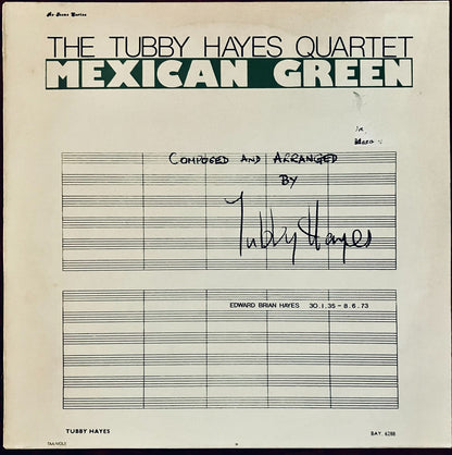 Tubby Hayes Mexican Green LP Mole Jazz EX/EX