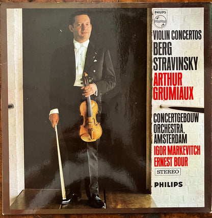 Berg Stravinsky Violin Concertos Grumiaux LP Philips NM