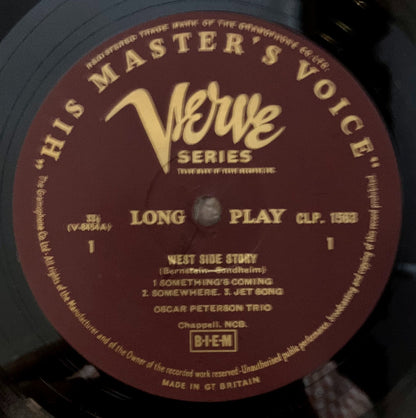 Oscar Peterson West Side Story LP HMV Verve 1962