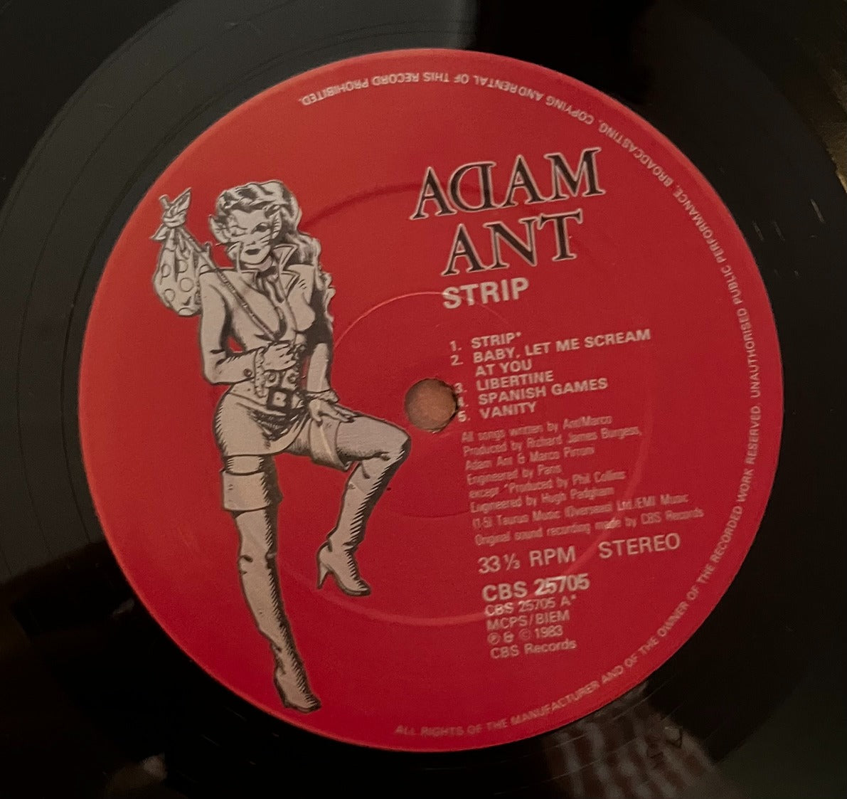 Adam Ant Strip LP CBS EX/EX