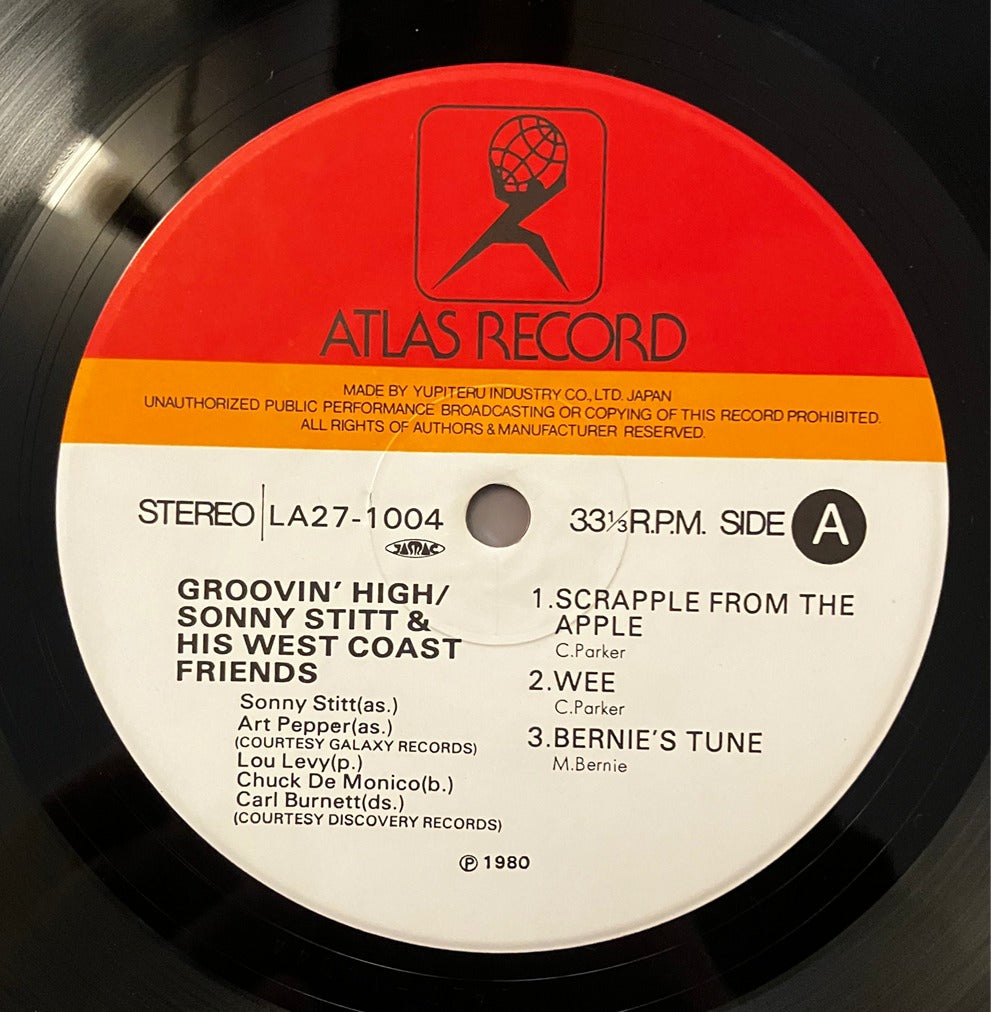 Sonny Stitt Groovin' High LP Atlas JA press