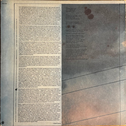 Pete Christlieb Warne Marsh Apogee LP (Warner Bros, 1978, Vinyl LP) EX/EX