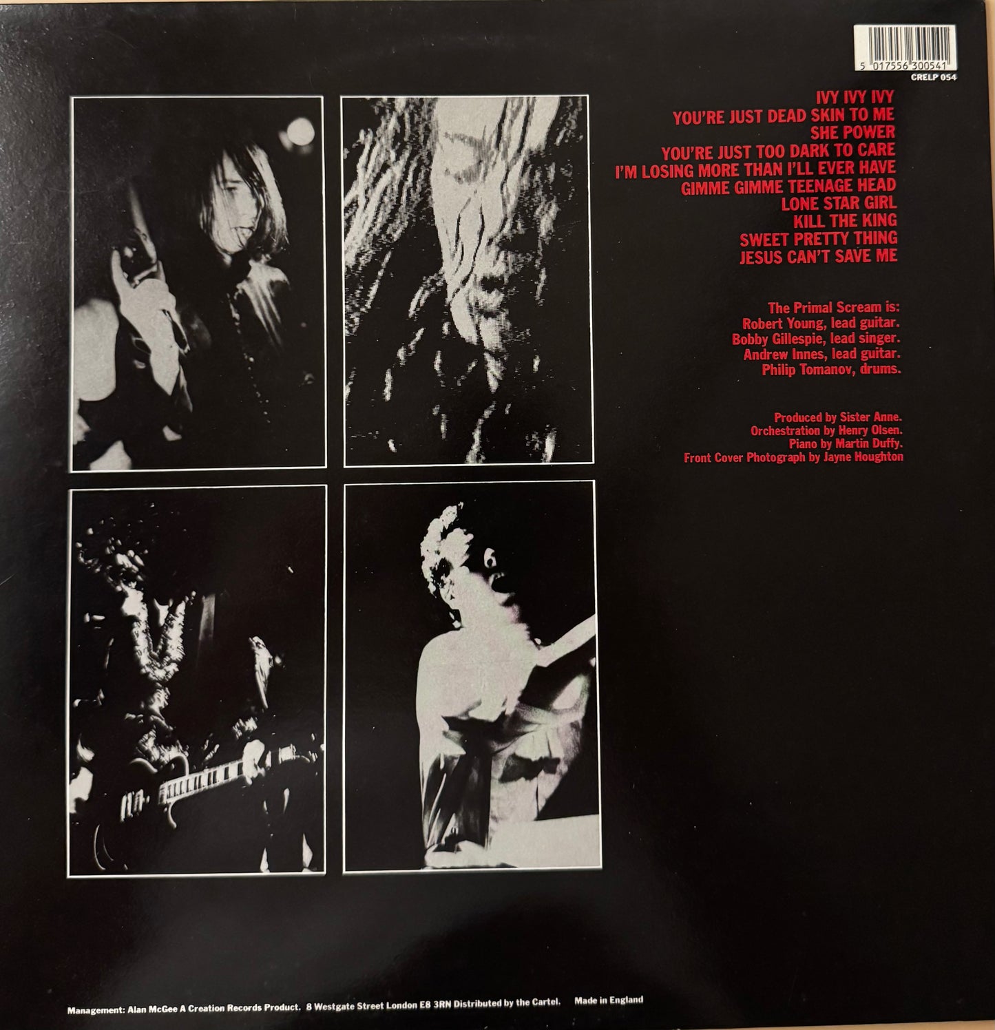 Primal Scream – Primal Scream (Vinyl LP, Creation Records, 1989) – EX/EX