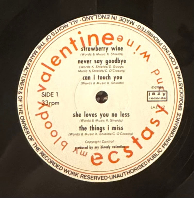 My Bloody Valentine – Ecstasy and Wine (Vinyl LP, Lazy Records,og 1989) – EX/EX