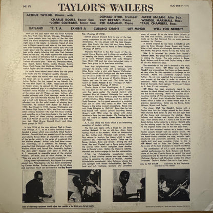 Art Taylor – Taylor’s Wailers (Vinyl LP, Prestige, 1957) – VG/ EX