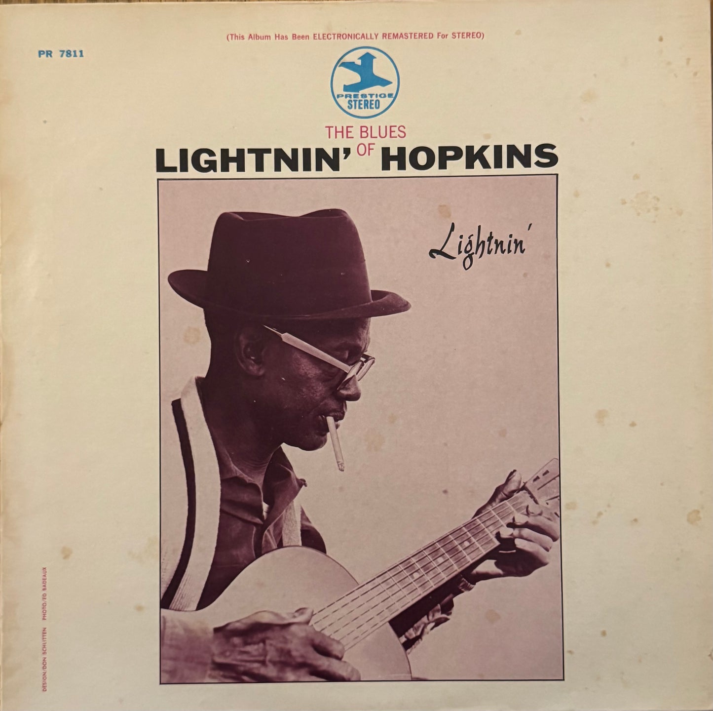 Lightnin’ Hopkins – The Blues of Lightnin’ Hopkins (Vinyl LP, Prestige Bluesville, 1960) – VG/ EX