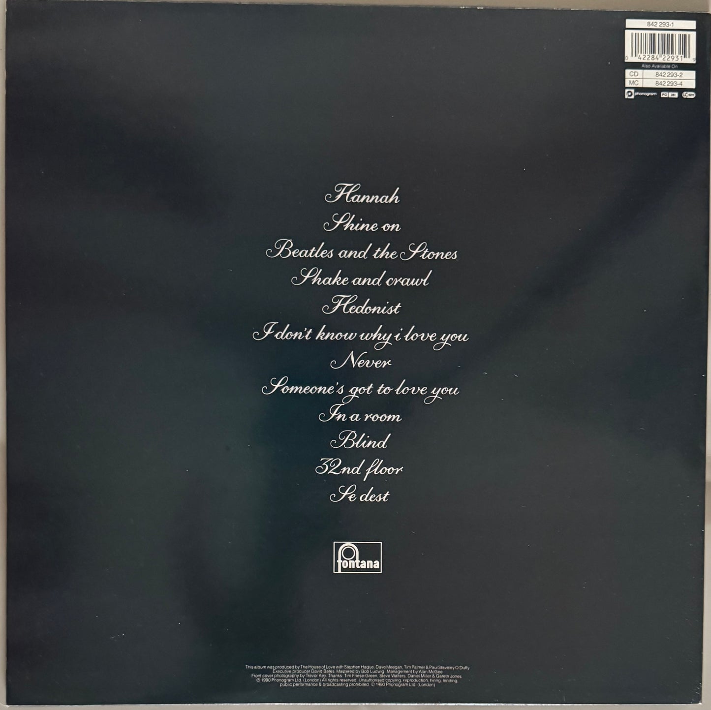 The House of Love – The House of Love (Vinyl LP, Fontana, 1990 UK 1st Press) – NM / NM