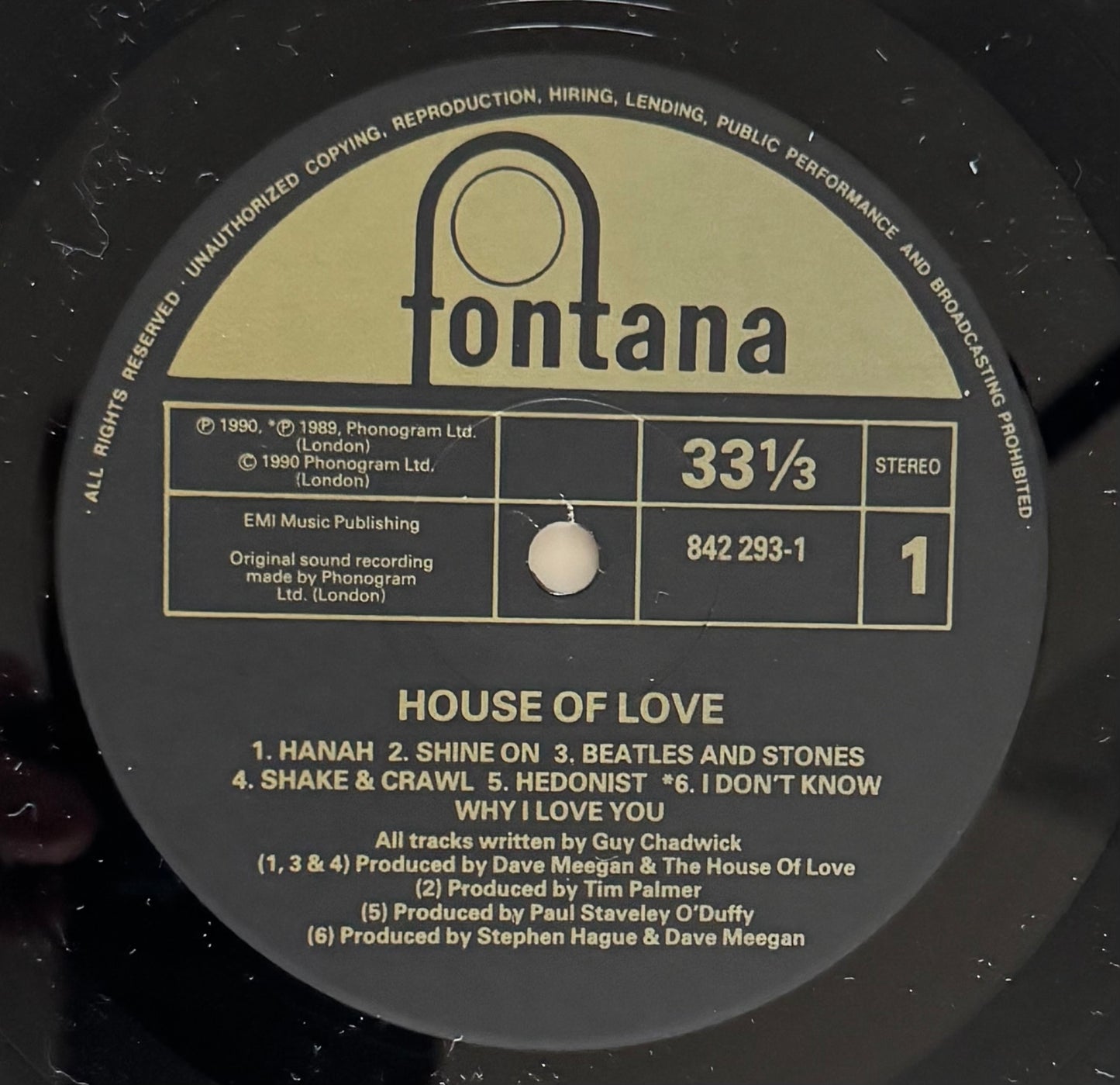 The House of Love – The House of Love (Vinyl LP, Fontana, 1990 UK 1st Press) – NM / NM