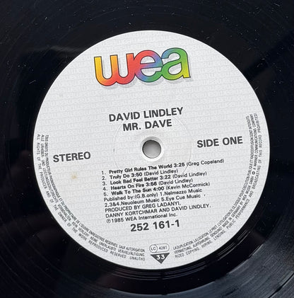 David Lindley – Mr Dave (Vinyl LP, WEA, 1985) – EX / EX