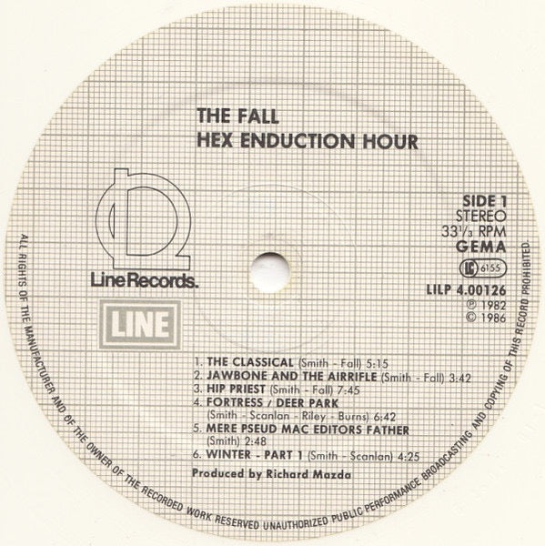The Fall - Hex Education Hour (White Vinyl LP, Line, 1986) - EX / EX