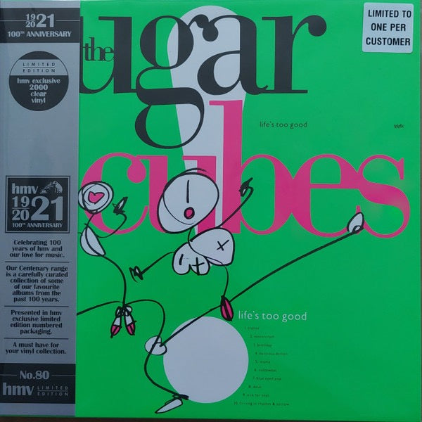 The Sugarcubes Life's Too Good LP HMV clear vinyl Mint/Sealed