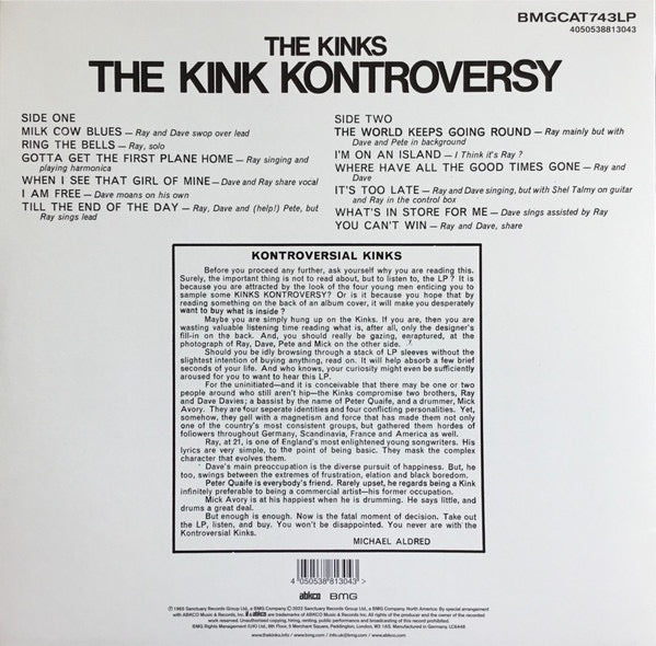 The Kinks – The Kink Kontroversy (Vinyl LP, Sanctuary Records, 2022 Reissue) – Mint / Sealed