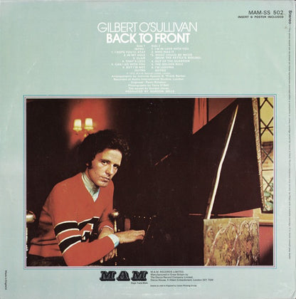 Gilbert O'Sullivan - Back To Front (Vinyl LP, MAM 1972) - Ex / Ex