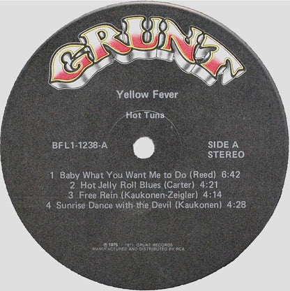 Hot Tuna – Yellow Fever (Vinyl LP, Grunt, 1975) – EX / EX