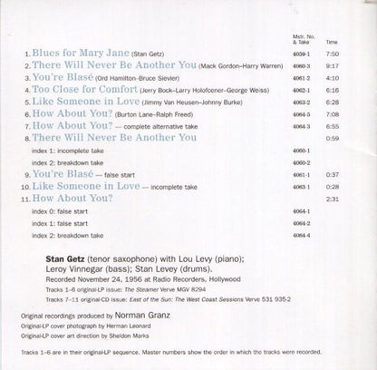 Stan Getz Quartet – The Steamer (CD, Verve Master Edition) – Mint / Sealed